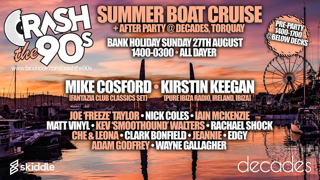 CrashThe90s Summer Boat Cruise All Dayer
