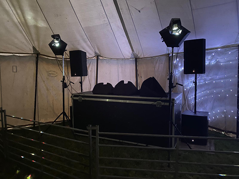 Soundsystem all set up ready