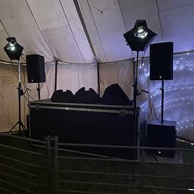 Soundsystem all set up ready