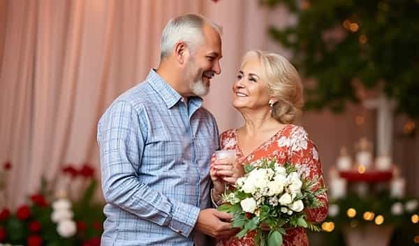 Couple celebrating their anniversary